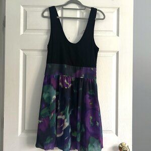 Express Ladies Size 12 Black With Floral Skirt